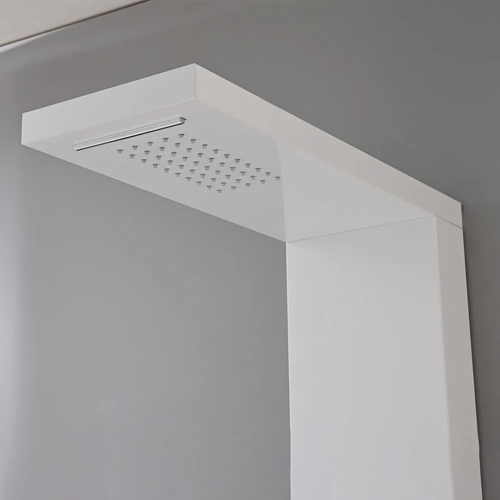 Panou de duș cu hidromasaj Malaga White