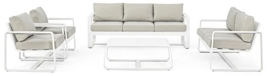 Măsuță de cafea pentru exterior din aluminiu 62x105 cm Merrigan – Bizzotto