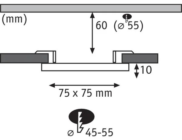 Paulmann 92393 - LED/4,5W IP44 Lampă încastată baie VARIFIT 230V