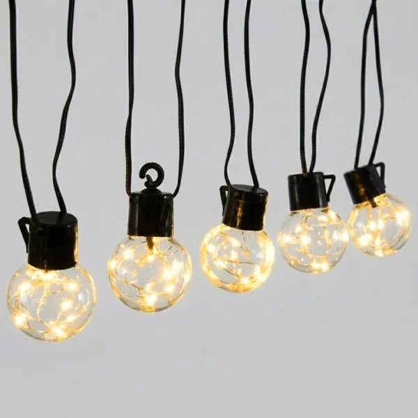 Aigostar - Ghirlandă LED decorativă pentru exterior 80xLED/3,6W/230V 5m IP44 alb cald