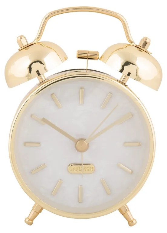 Karlsson 6009GD ceas cu alarmă de design auriu,diametru 12 cm