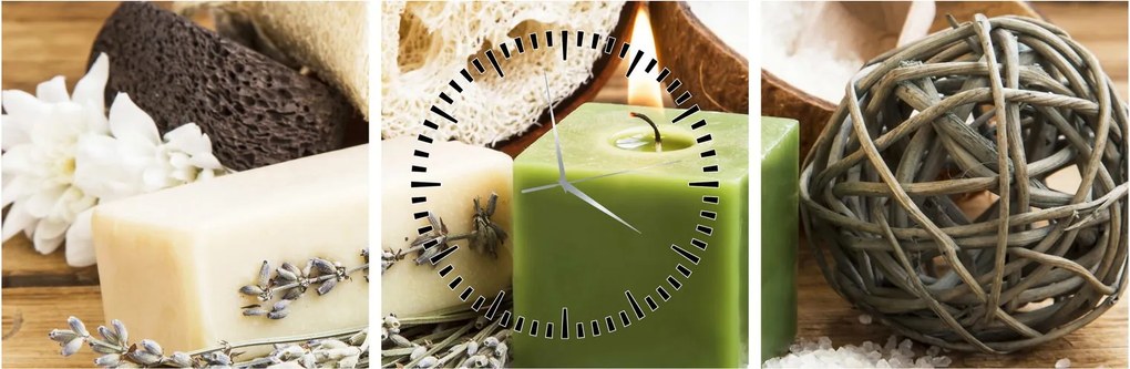 Tablou - Momente pentru relaxare (cu ceas) (90x30 cm)