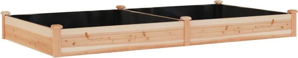 vidaXL Strat de grădină înălțat cu căptușeală, 240x120x25 cm lemn brad