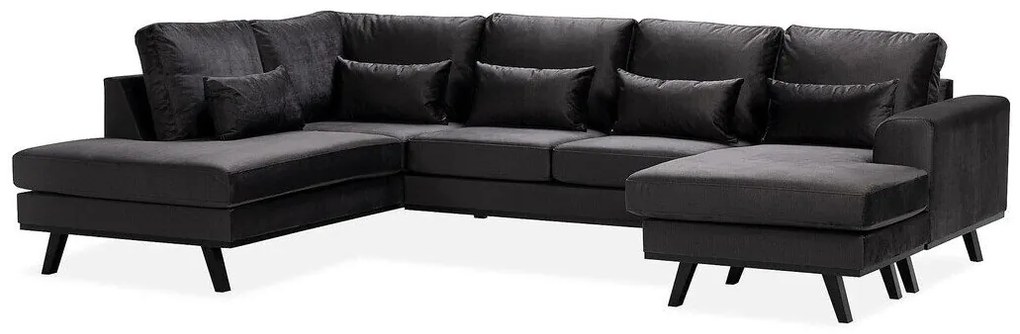 Colțar Seattle K121Gri, 295x202x85cm, Picioare: Lemn