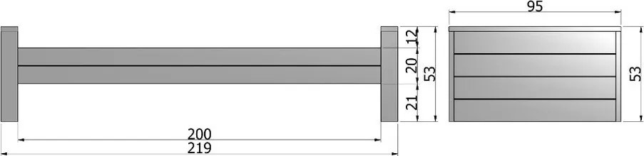 Pat gri 90x200 cm Dennis – WOOOD