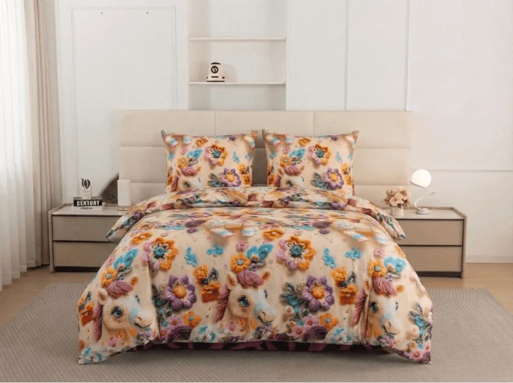 Lenjerie de pat din microfibra pentru copii PONYBLOOM colorata Dimensiune lenjerie de pat: 70 x 80 cm | 140 x 200 cm