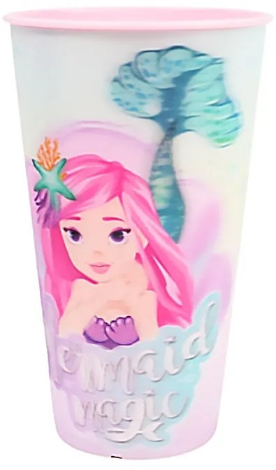 Sirenă Magic Pahar de plastic cu efect 3D 480 ml