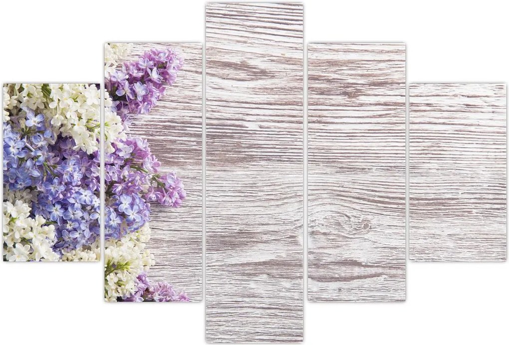 Tablou - Liliac pe lemn (150x105 cm)
