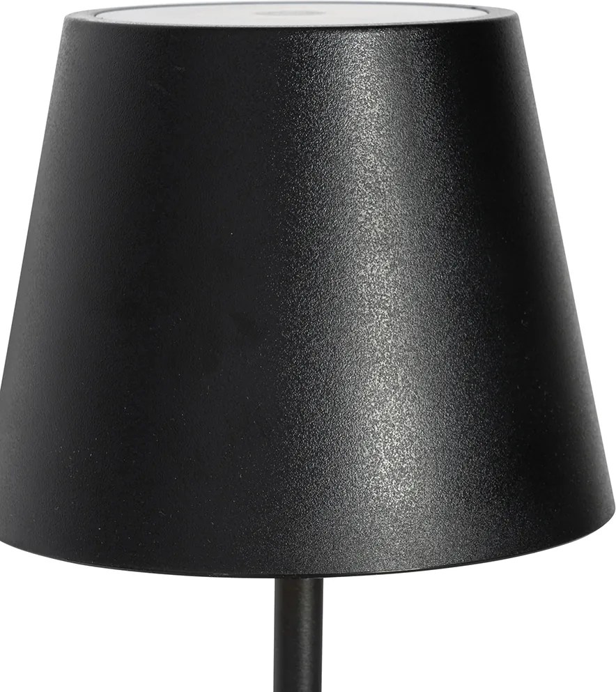 Lampă de masă neagră cu LED reglabil și reîncărcabil IP54 - Murdock