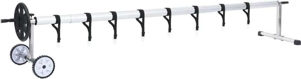 vidaXL Derulator prelată de piscină cu bază din oțel inoxidabil