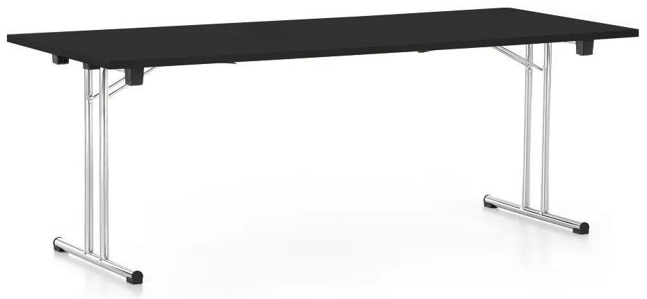 Masa plianta 200 x 80 cm, neagra
