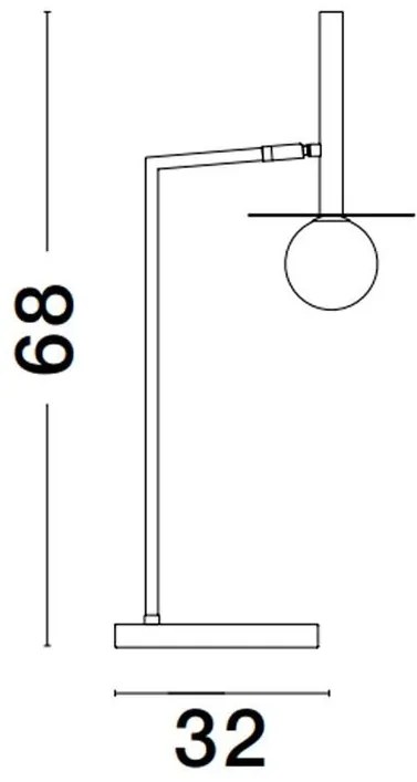 Veioza/Lampa de masa design modern PIELO auriu