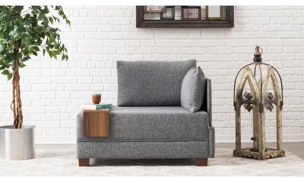 Fotoliu de colț TULA, gri, orientare dreaptă