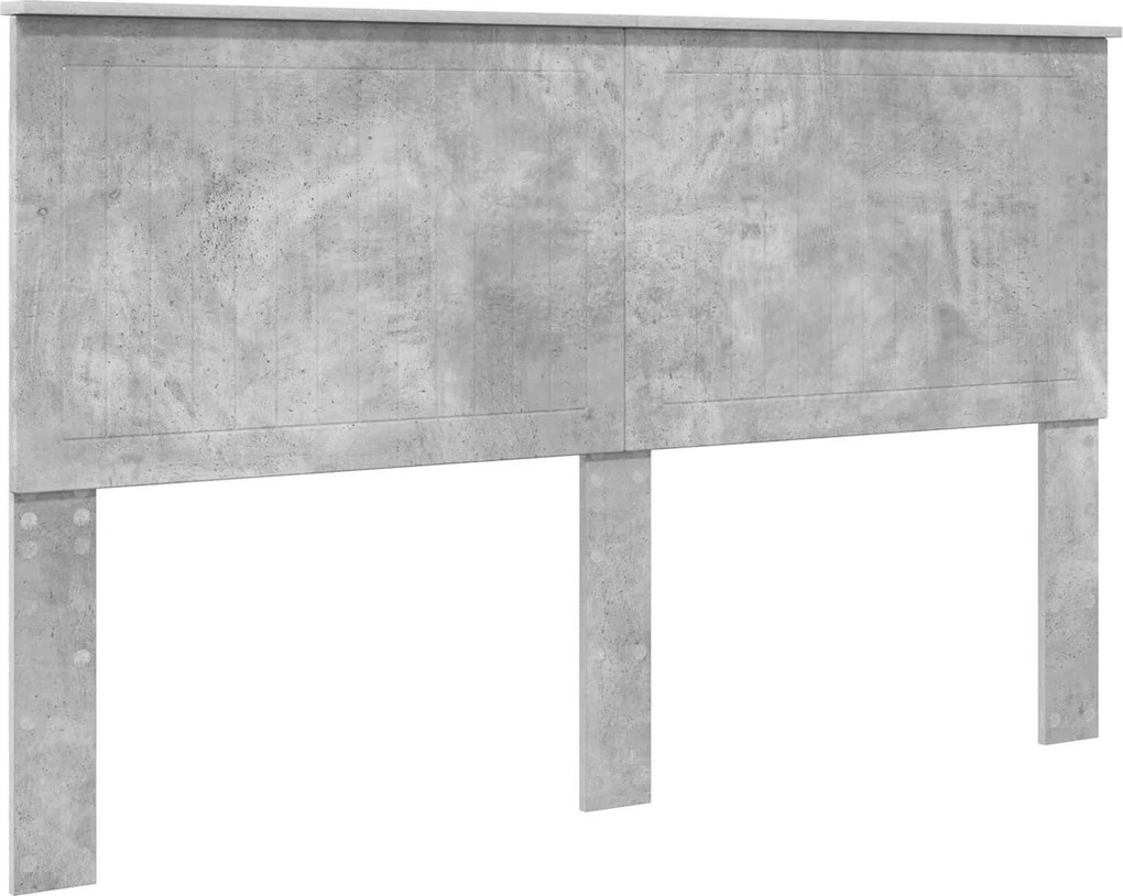vidaXL Tăblie cap cu headboard Gri din beton 160 cm Lemn compozit