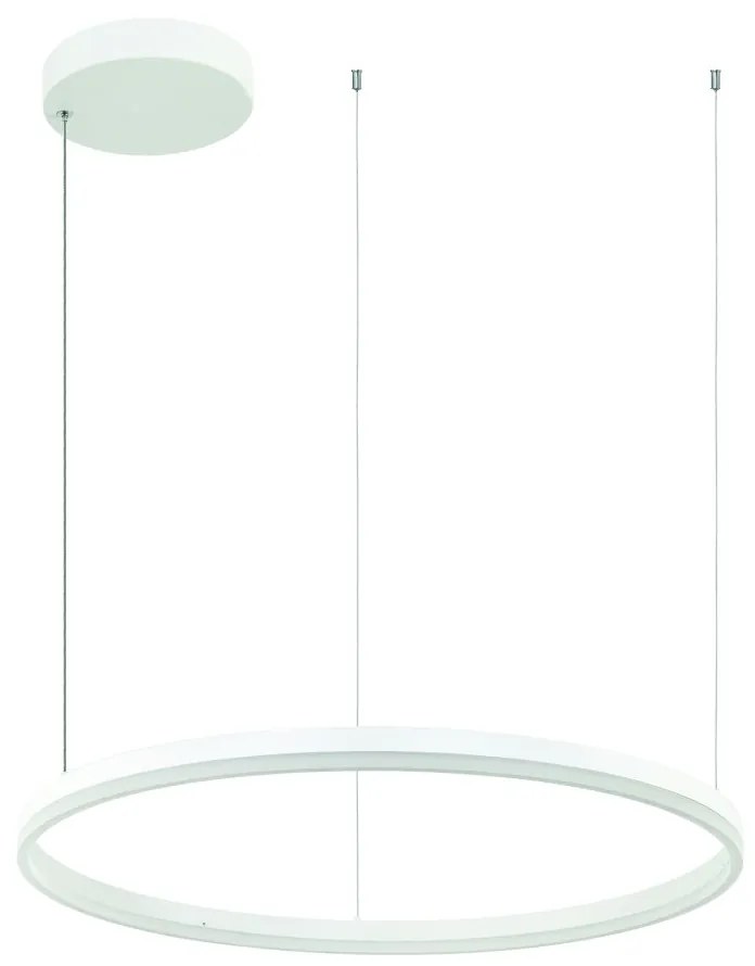 Lustra LED design modern circular ROTUNDA 80cm, alb mat