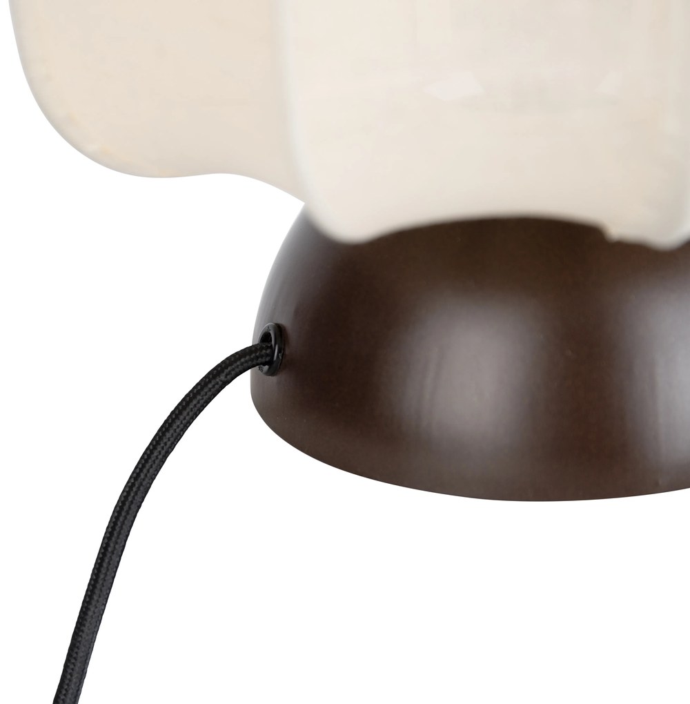 Lampă de masă Japandi bronz închis cu abajur bej - Nori