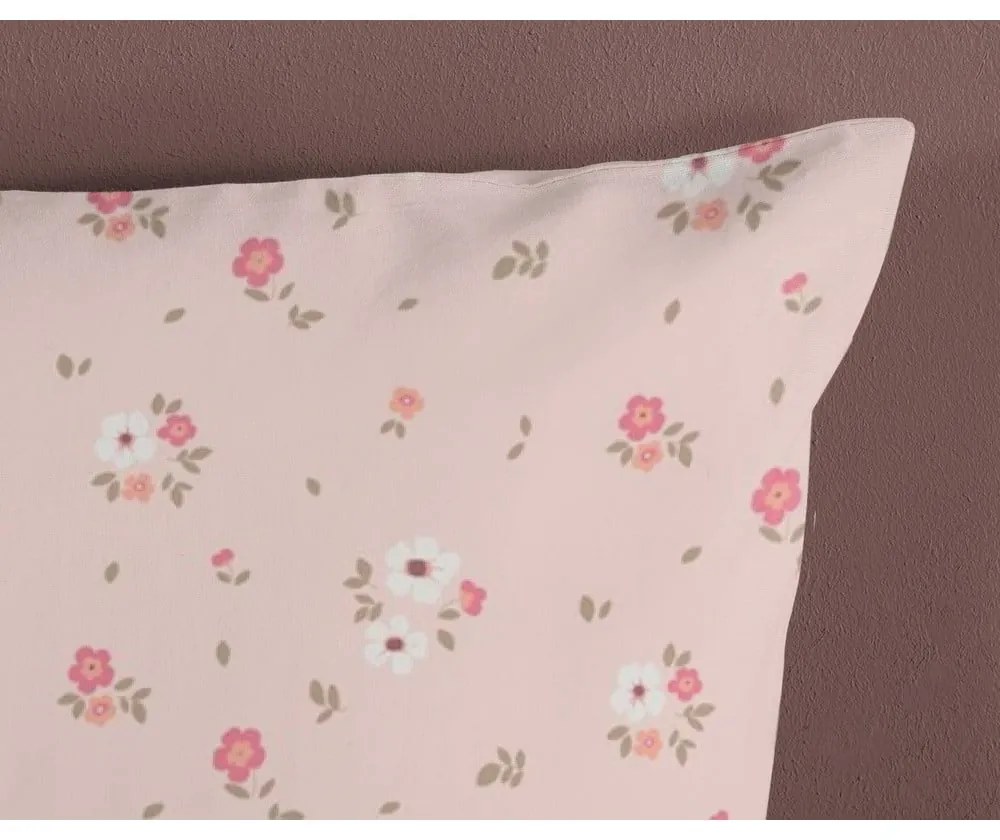 Lenjerie de pat pentru copii roz-maro din bumbac pentru pat de o persoană 140x200 cm Avera – Good Morning