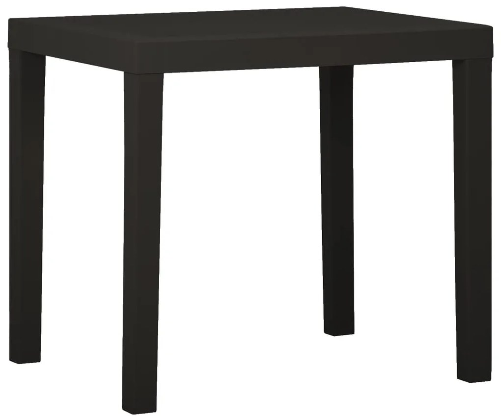 vidaXL Masă de grădină, antracit, 79x65x72 cm, plastic