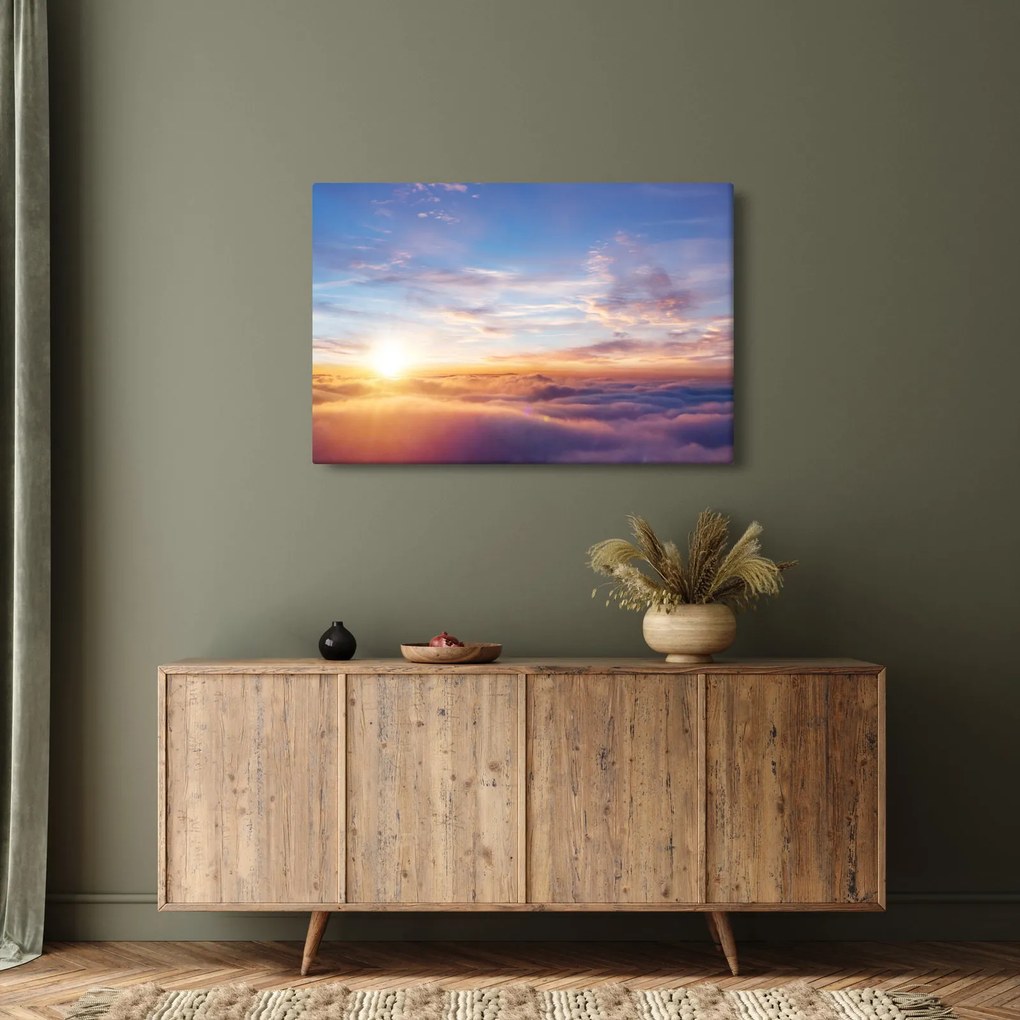 Tablou - Apus de soare deasupra norilor (90x60 cm)