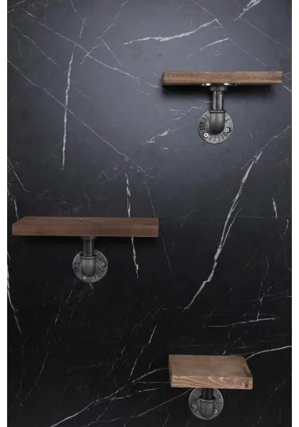 SET 3x raft de perete BORURAF molid/negru
