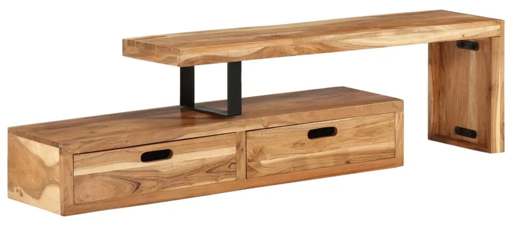 vidaXL Comodă TV (118-200) x 30 x 40 cm, lemn masiv de acacia
