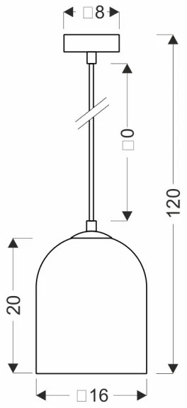 Pendul KLEA 1xG9/15W/230V negru fumuriu