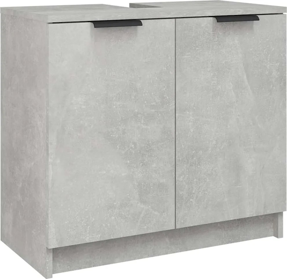 vidaXL Dulap de baie, gri beton, 64,5x33,5x59 cm, lemn compozit