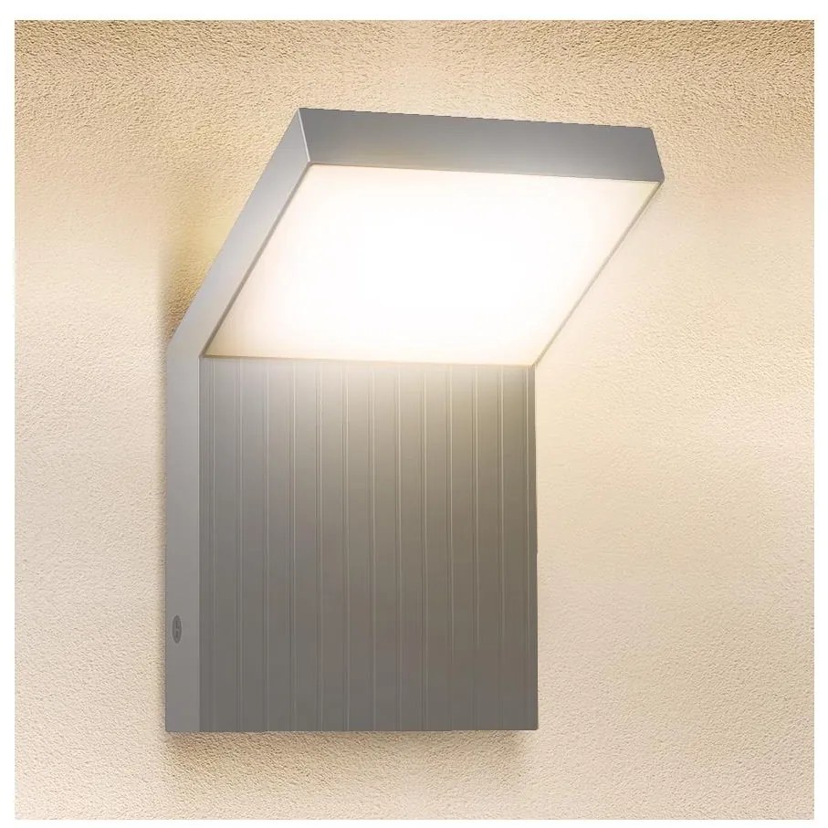 Brilagi - Aplica exterioară de perete RIANO LED/8W/230V argintie IP65