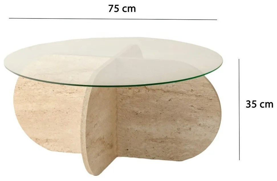 Măsuță de cafea Bubble Travertine