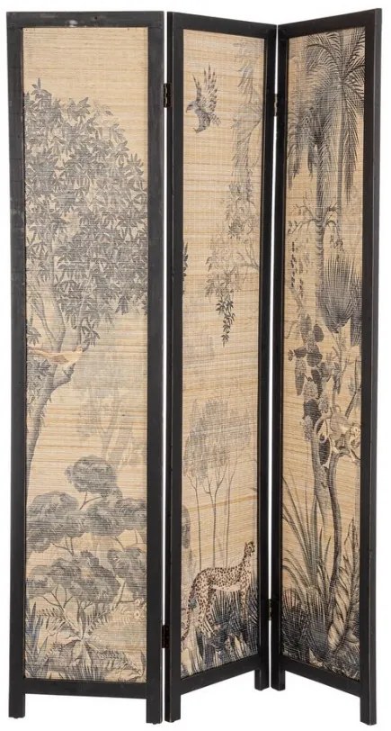 Paravan despartitor cu 3 segmente maro din Bambus, 120x2x180 cm, Namika Bizzotto