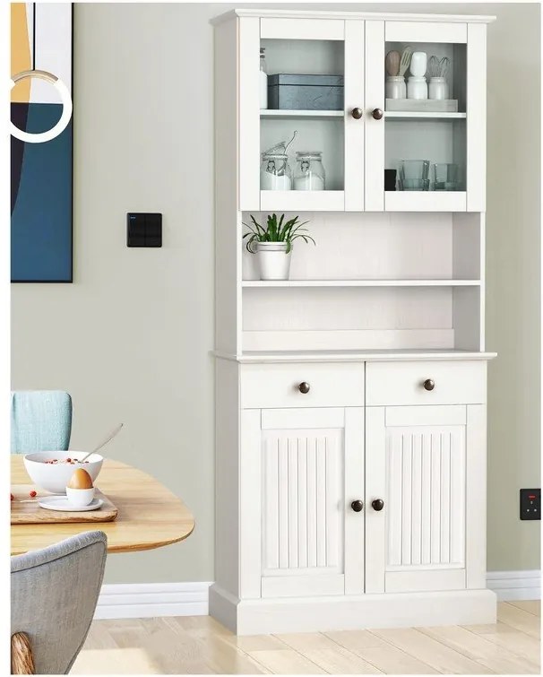 Vitrină albă din lemn de pin 181x34 cm Mille – Støraa