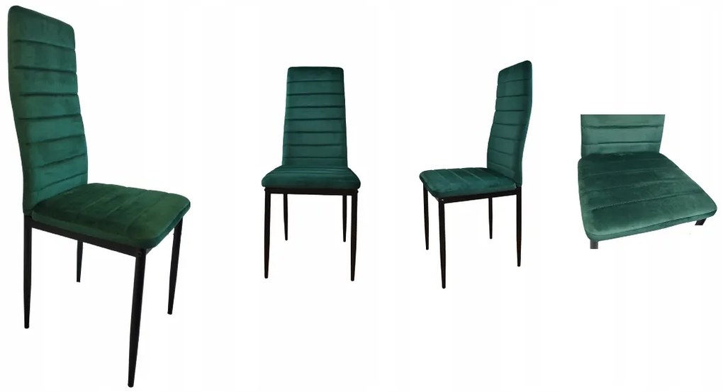 JAKS SCAUN DE SUFRAGERIE VELVET BLACK - VERDE