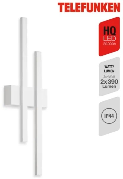 Aplică LED de exterior 2xLED/8W/230V IP44 Telefunken 313206TF