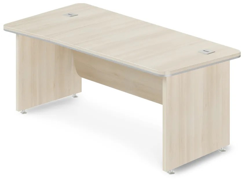 Birou de colț TopOffice Premium 203,2 x 102,7 cm, stânga, salcâm deschis