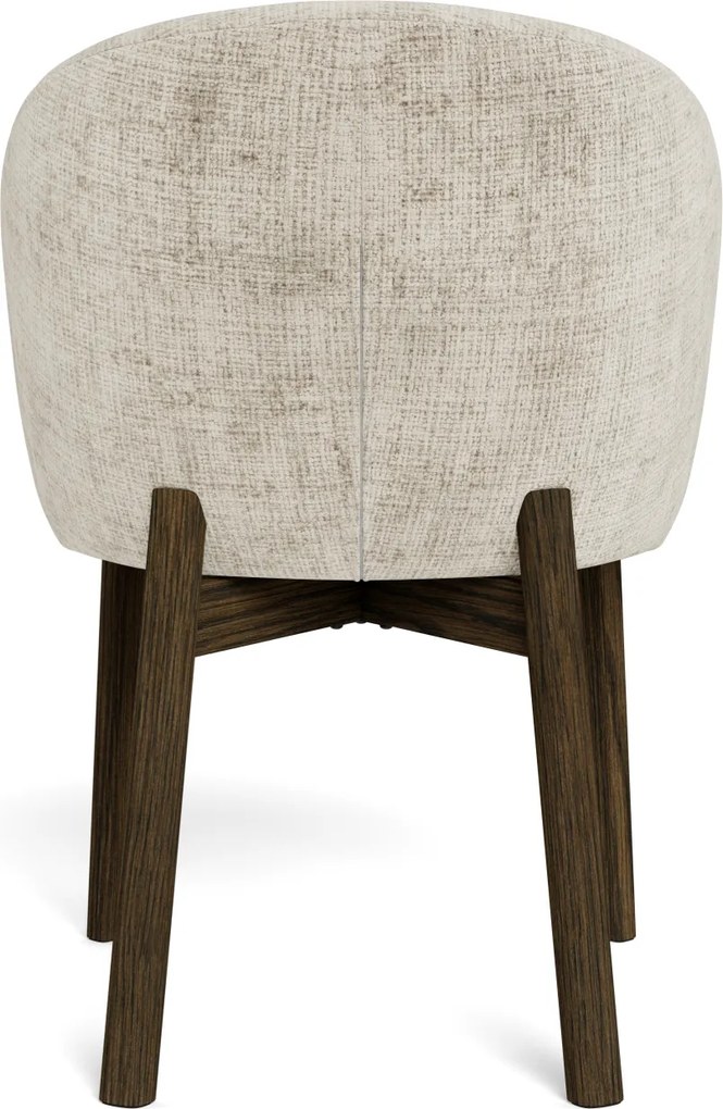 MAZZONI EXPORT DEBORA Bej (țesătură Juto 4)/cadru stejar afumat (nuanță de nuc) - SCAUN DE LEMN ADÂNC PENTRU LIVING SUFRAGERIE BIROU