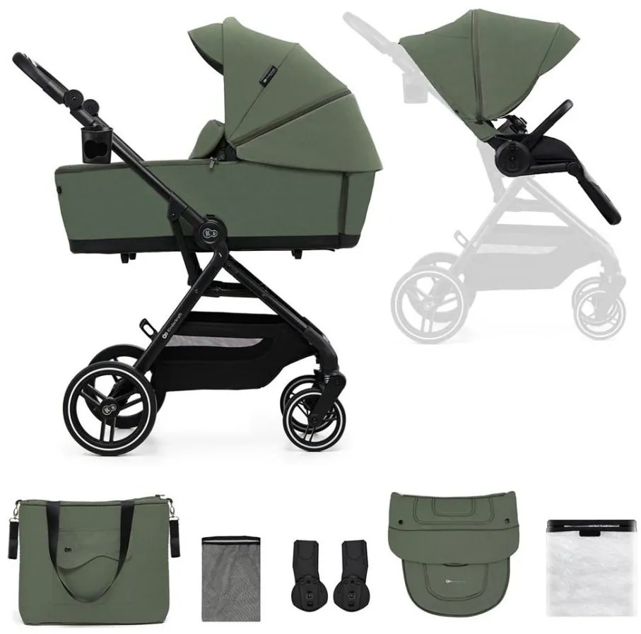 KINDERKRAFT SELECT YOXI - Cărucior combinat 2 în 1, Verde Mystic