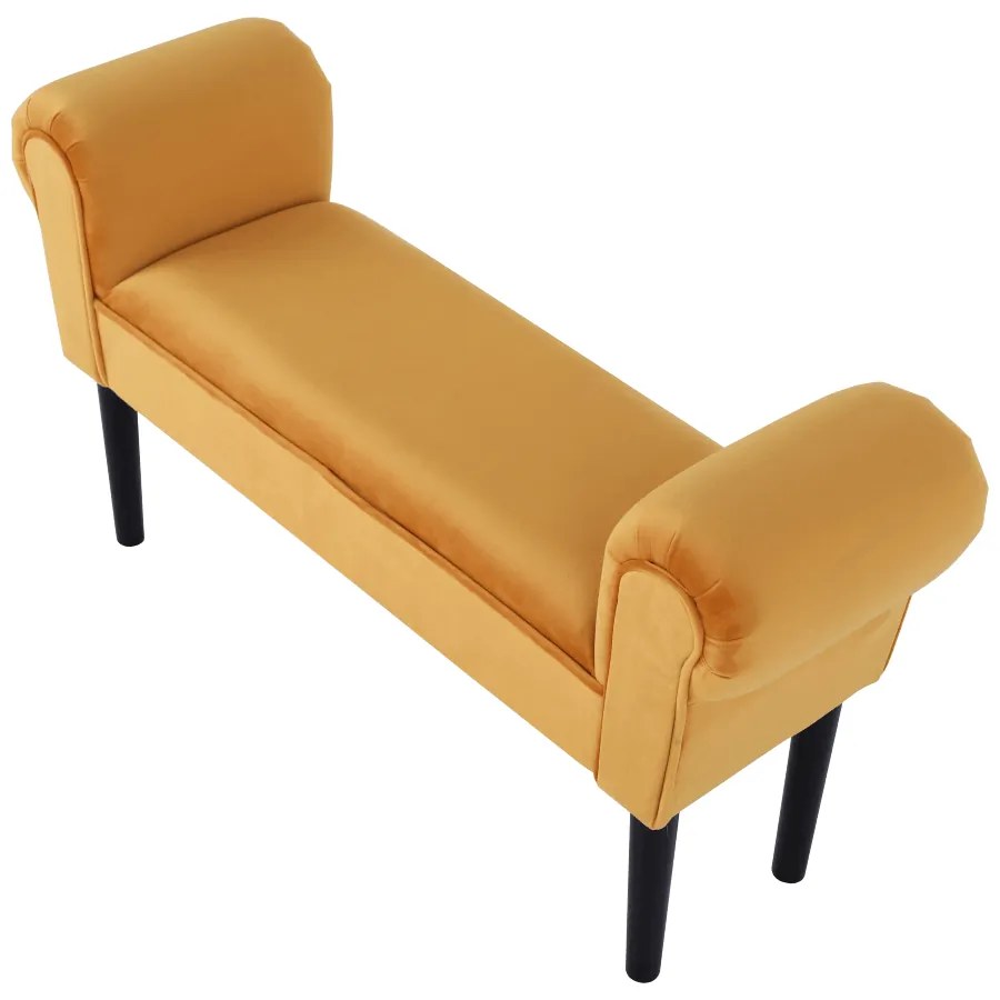 Bancă, catifea Velvet, maro-miere/negru, BURDA