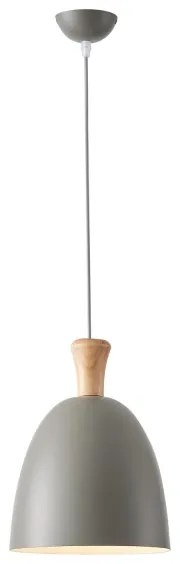 Lustră pe cablu 1xE27/15W/230V gri pr. 23 cm