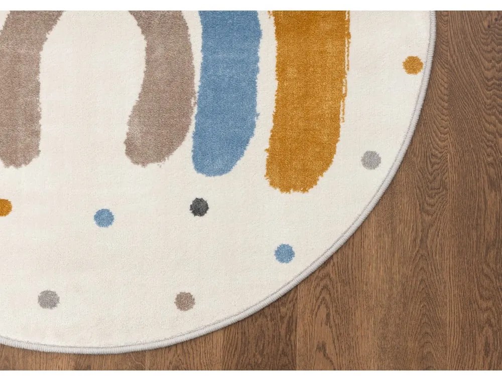 Covor pentru copii galben ocru-fildeș ø120 cm Joyful Gold – FD