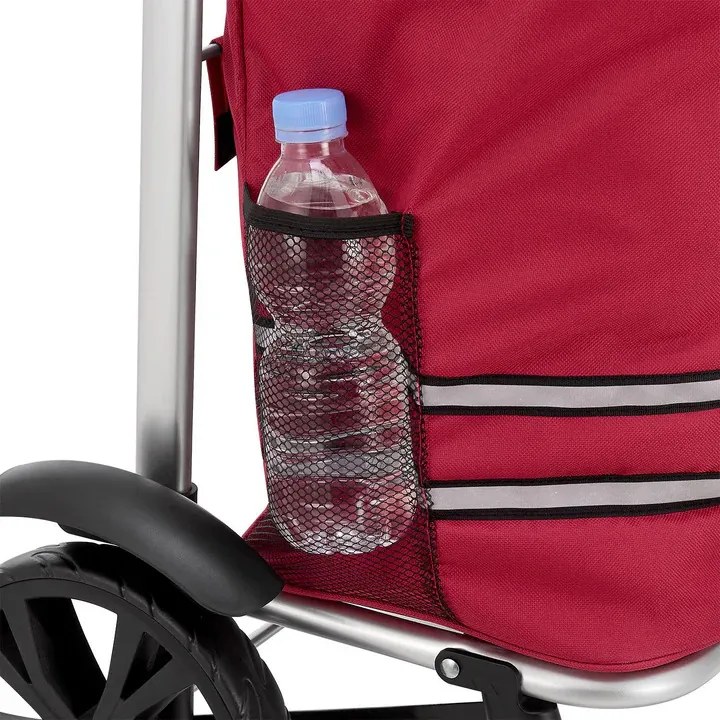 Juskys Coș de cumpărături 56 L - roșu