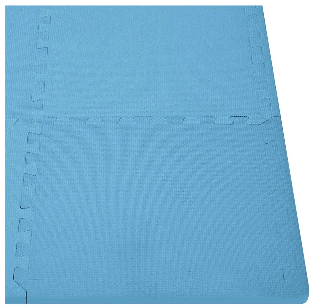 Covor protectie pardoseala Puzzle 8 bucati Albastru 180 x 90 cm