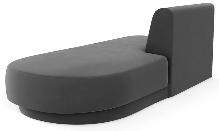 Modul canapea dreapta 2 locuri, Miley, Micadoni Home, BL, 158x85x74 cm, catifea, gri