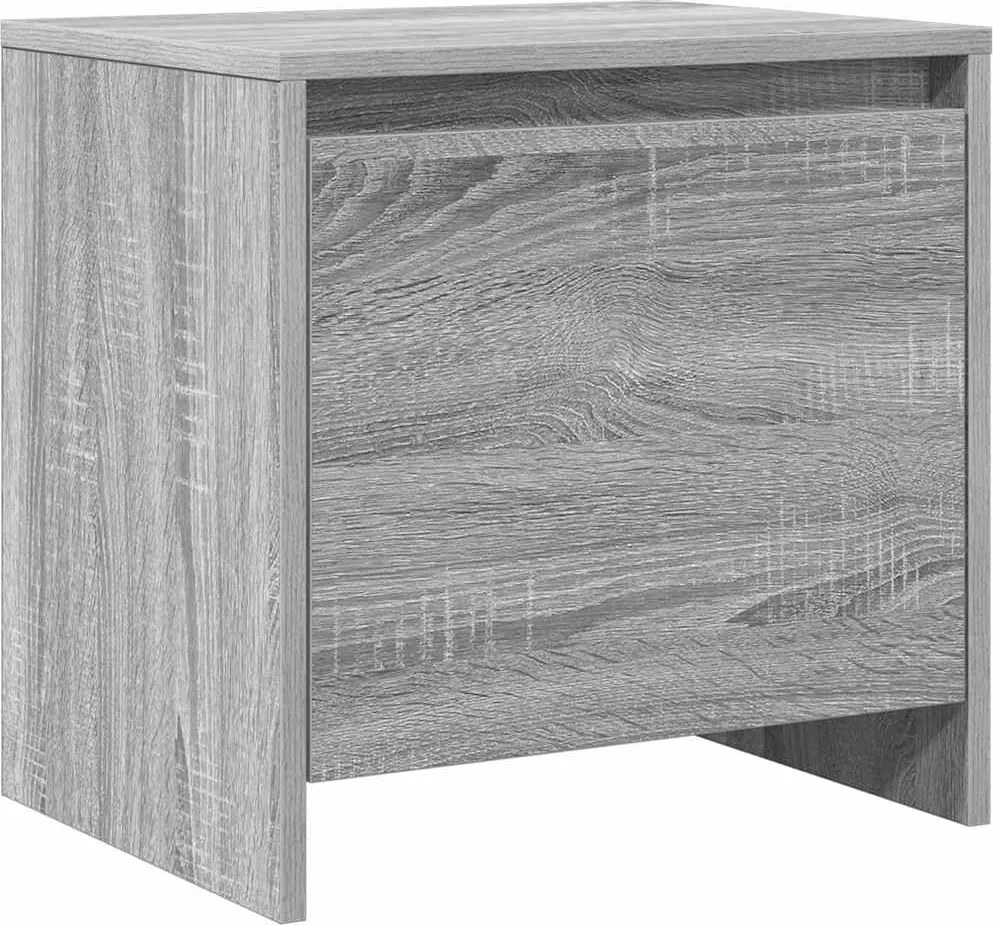 vidaXL Noptieră, stejar sonoma gri, 45x34x44,5 cm, PAL