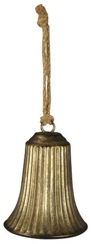 Decoratiune Clopotel din metal auriu 17 cm
