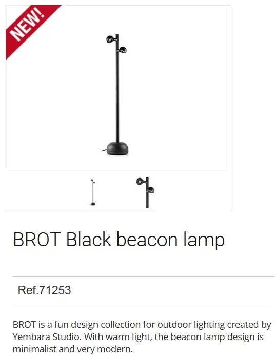 Stalp LED de iluminat exterior BROT 2L H-90cm