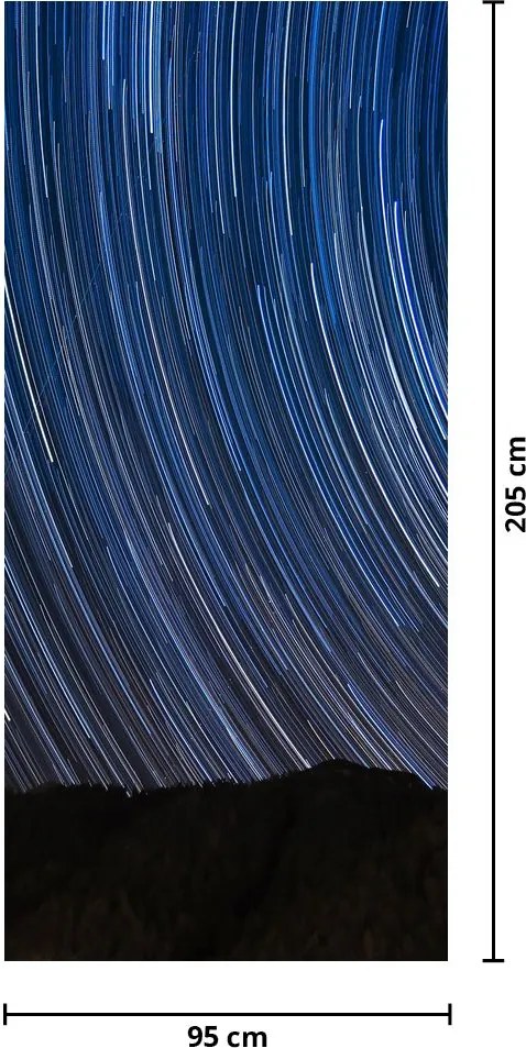 Fototapet pentru ușă - Cerul înstelat noaptea (95x205cm)