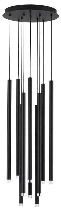 Lustra cu 10 pendule LED design tubular DANDIA