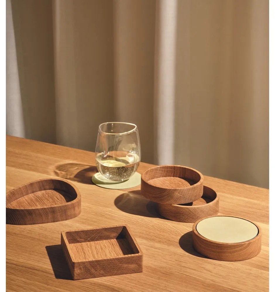 Cutie de depozitare în culoare naturală din lemn, decorativă 14x12,5x3 cm Curve S – LIND DNA