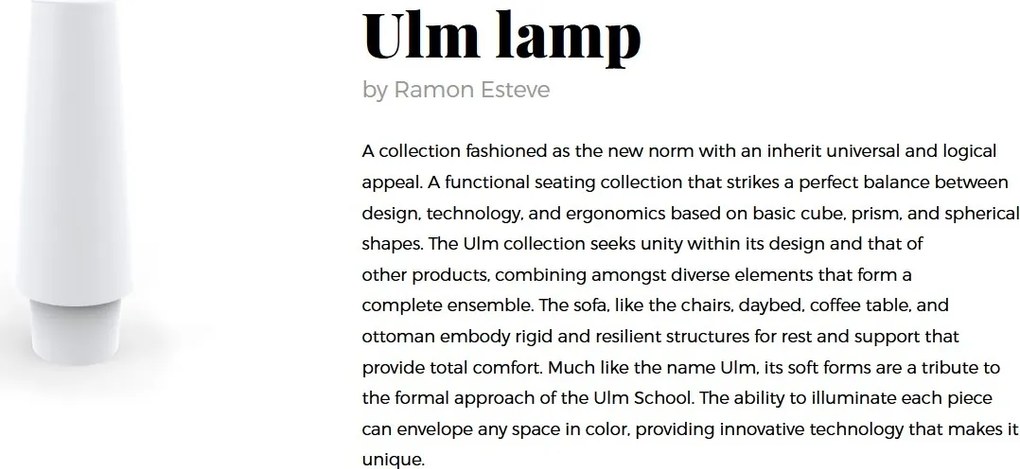 CORP DE ILUMINAT LED DECORATIV ULM LAMP VONDOM