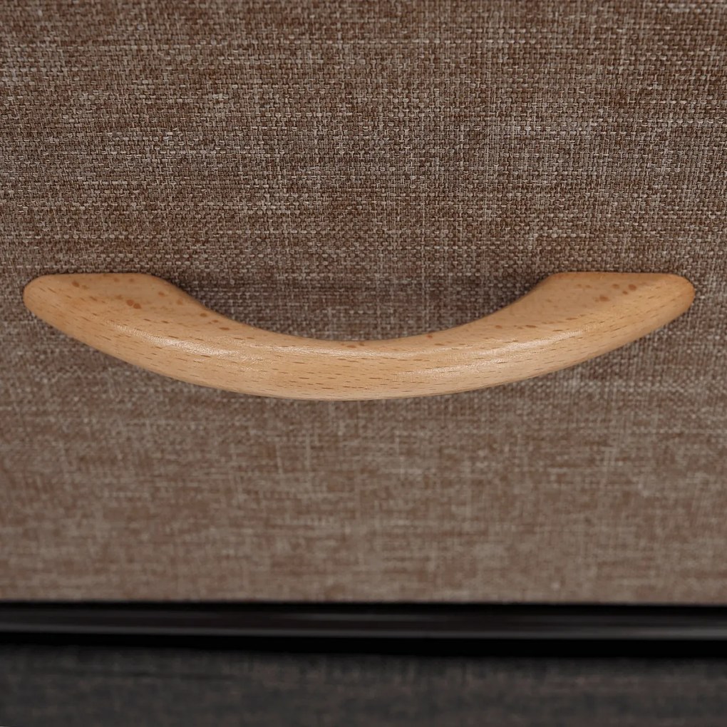 Comodă cu sertare din material textil HAZEL TIP 3,maro, XL